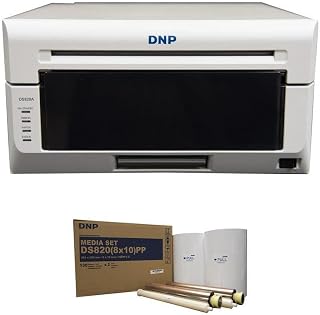 DNP DS820A 8" Professional Dye-Sublimation Printer for 8x10 and 8x12 Photos - Bundle Pure Premium Media for DS820A Printer, 8x10, 2X 130 Print Rolls