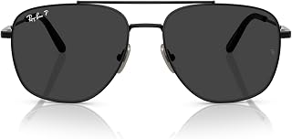 Ray-Ban Unisex Rb8097 William Titanium Square Sunglasses
