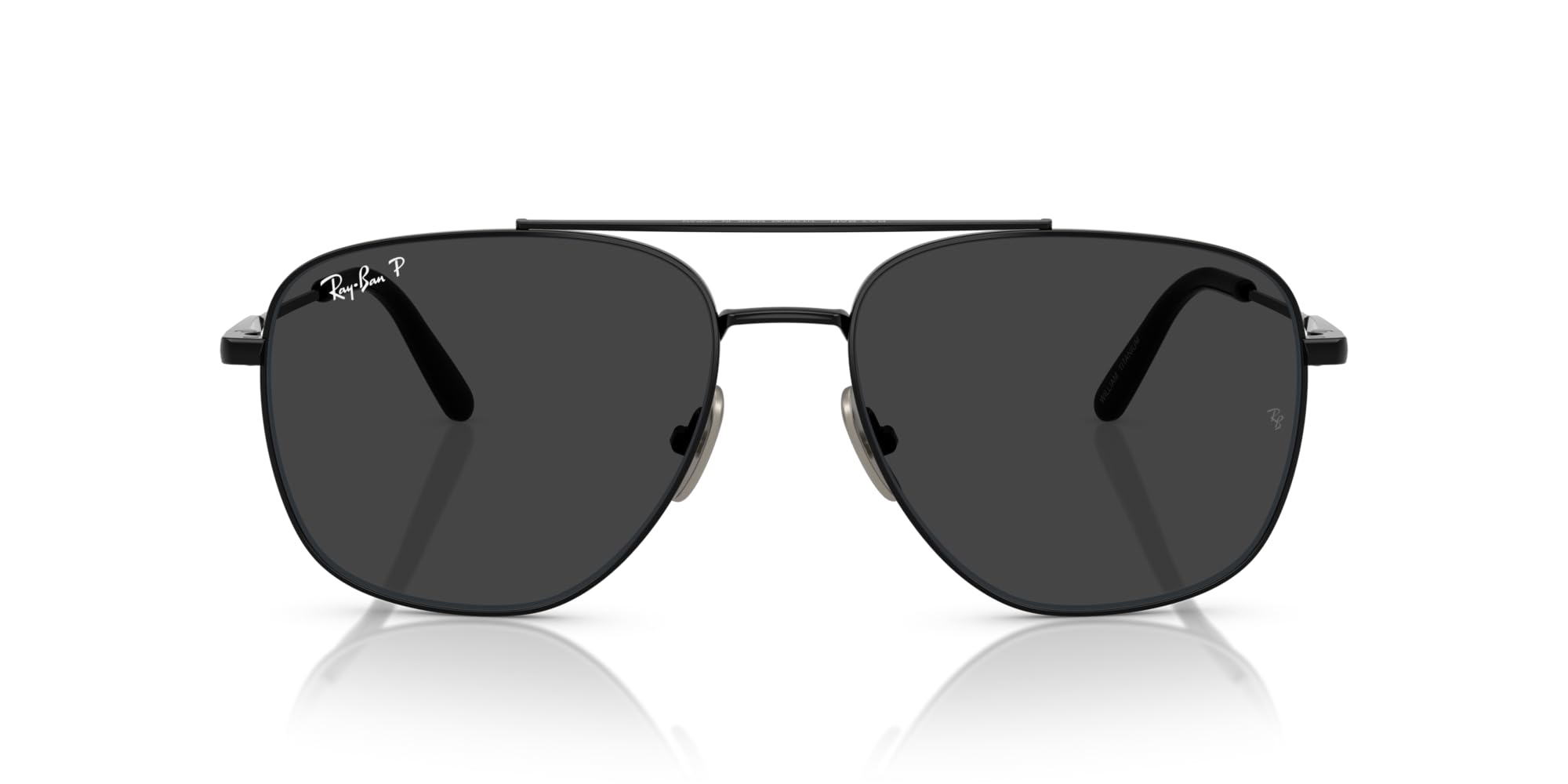 Ray-Ban Unisex Rb8097 William Titanium Square Sunglasses