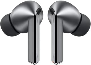 Samsung Galaxy Buds3 Pro Earbuds, Galaxy AI-Assisted with Adaptive Noise Control, AI Translator, 24 Bit Hi-Fi Sound, 360 Audio, Sweat and Water Resistance – Silver (CAD Version & Warranty) (Renewed)