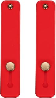 2 Pack Silicone Phone Holder for Mobile Phone Holder for Most Smartphones, Glossy Red