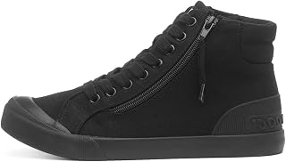 [Rocket Dog] Women's Jazzin Hi 12A Cotton Canvas Shoes Women's Shoes Casual Sneakers (22.5cm) (Black), Black