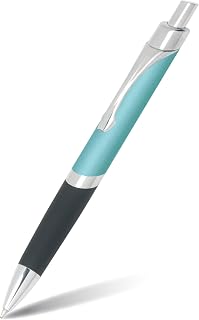 Online Sporty Magic Blue Ballpoint Pen, Aluminium, Retractable, Large Capacity International Refill, Permanent Writing Blue, Metal Clip