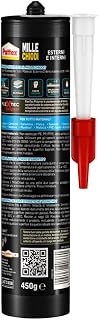 Pattex Millechiodi External & Indoor Extra Strong Adhesive Cartridge for Outdoor Mounts, Strong Glue for Wood, Ceramic, Metal, Instant Tack, 1x450g (Pack of 2)