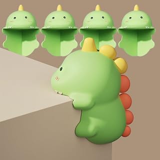 Set of 4 Silicone Table Corner Guards Cartoon Animal Shape Table Edge Furniture Safe Table Edges Anti-Collision Corners (Dinosaur, 3.5 x 2.5 x 1.8 cm)