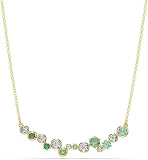 Swarovski Constella necklace, Mixed cuts, Green, Gold-tone plated