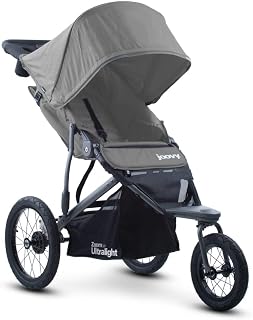 Joovy Zoom360 Ultralight Jogging Stroller, Charcoal | High Child Seat, Shock-Absorbing Suspension, Extra-Large Air-Filled Tires, Parent Organizer, Air Pump, Easy One-Hand Fold