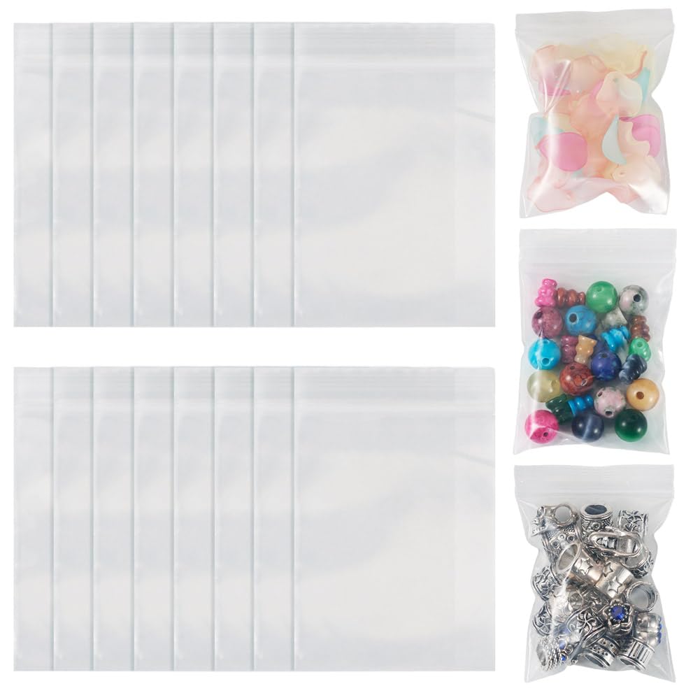 Rectangle Transparent Plastic Zip Lock Bag Organizer Storage Clear Top Seal Pouc