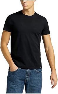 Lee - Men's T-Shirt - Slim Fit - Twin Pack Crew - White