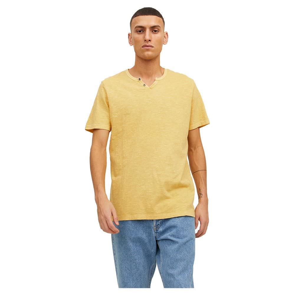 JACK & JONES JJESPLIT Men's Basic V-Neck Short Sleeve Cotton Jersey T-Shirt