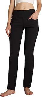 Safort Women's Yoga Pants Straight Leg Yoga Dress Pants 28"/30"/32"/34" Long Tall Inseam Stretch Slacks with Pocket