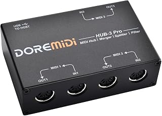 DOREMiDi MIDI HUB-3 Pro box Support MIDI Routing Filtering Merging Splitting (HUB-3 Pro)