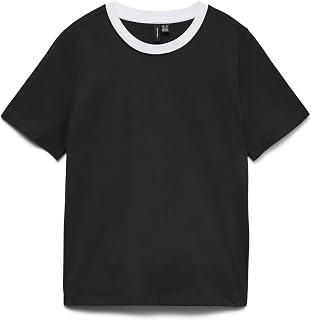 VERO MODA Women's Basic Round Neck Short Sleeve Regular Fit T-Shirt