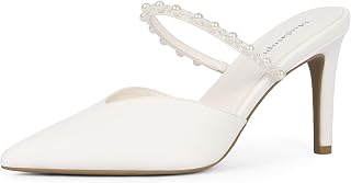 Modatope Pointed Toe Stiletto Heel Ankle Strap Close Toe Womens Pumps