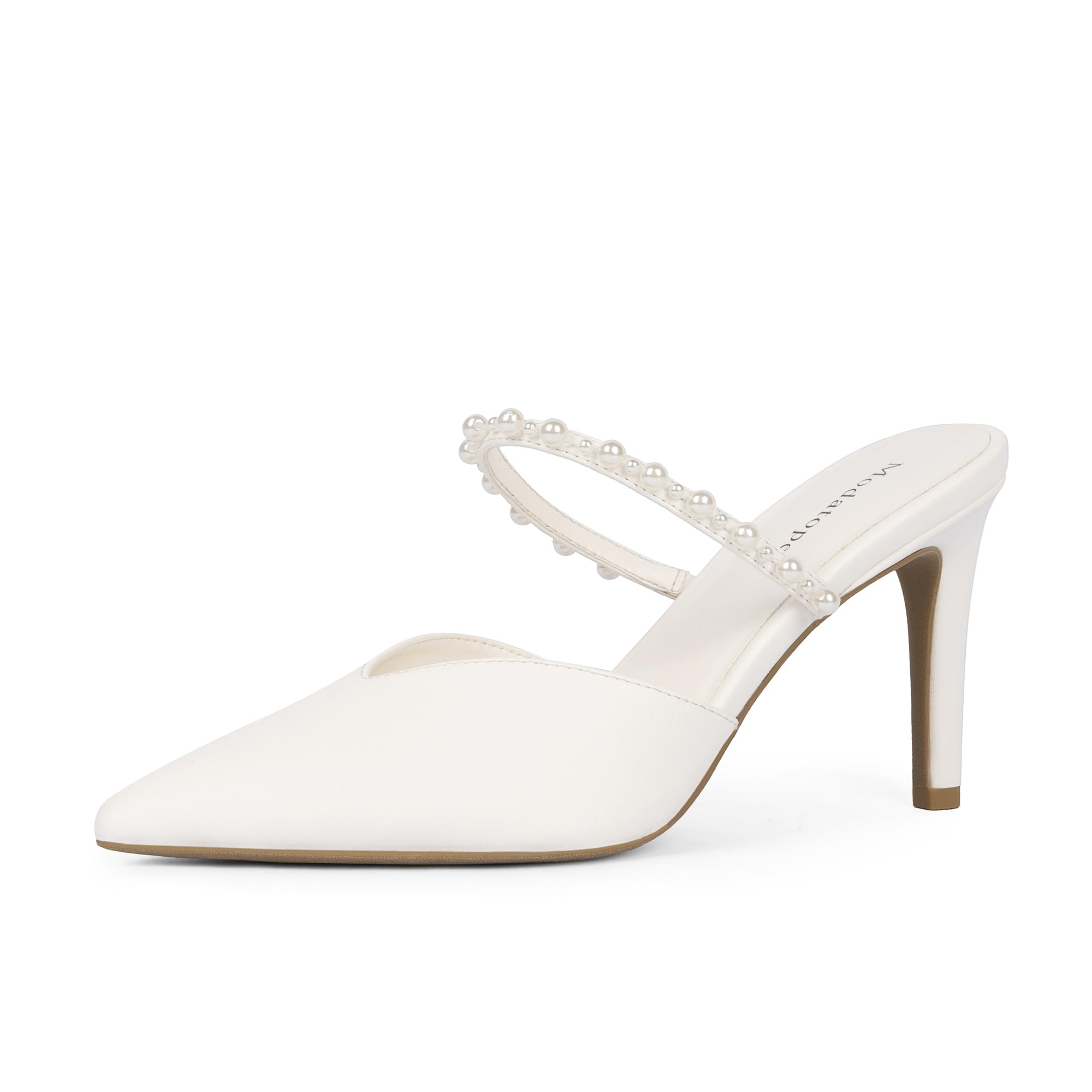 Modatope Pointed Toe Stiletto Heel Ankle Strap Close Toe Womens Pumps
