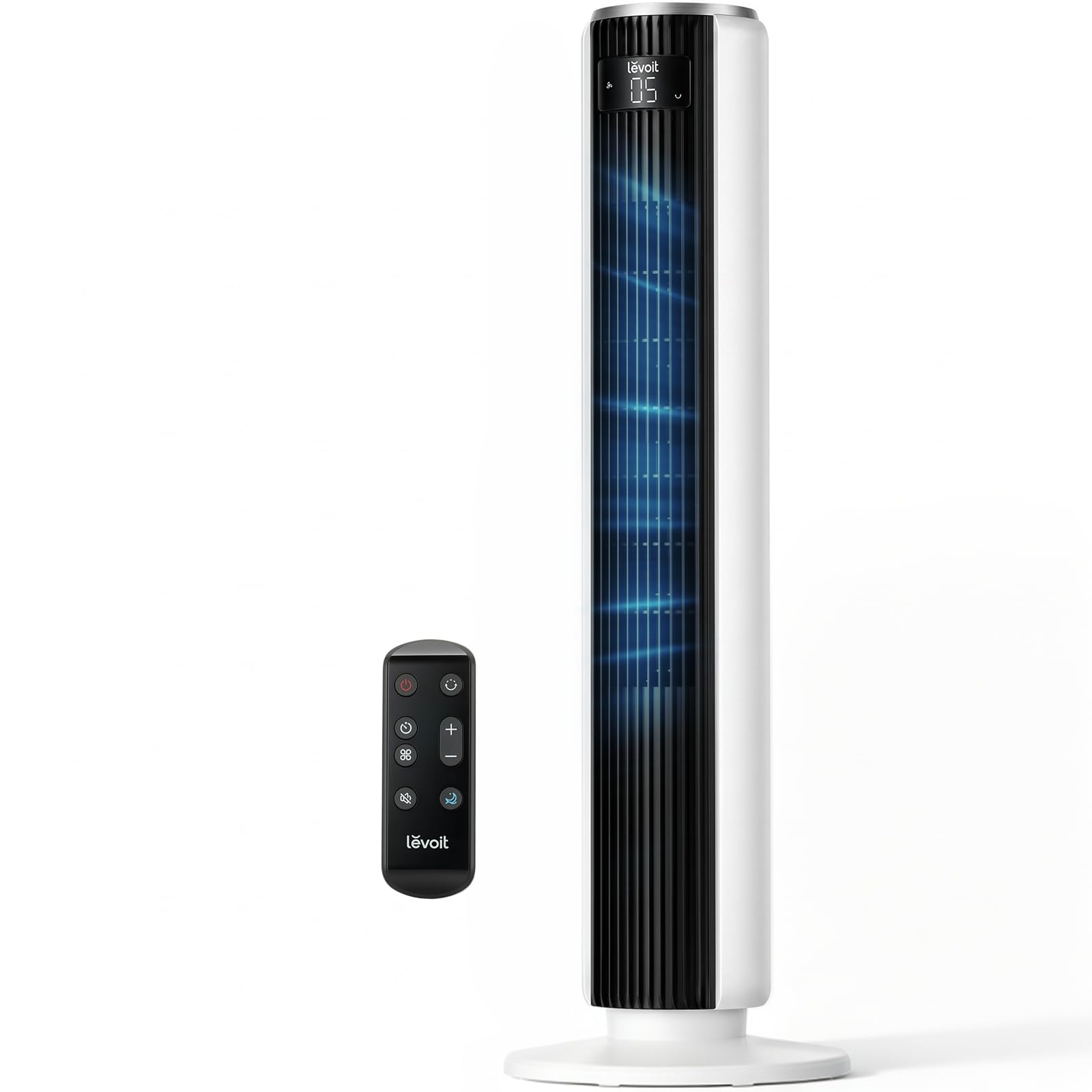 Levoit Tower Fan for Bedroom, 28ft/s Fans that Blow Cold Air, 28dB Quiet | Stand