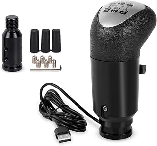 Yuanpgky USB Truck Simulator Shifter Knob for ETS2 PC Racing Games, Compatible with G29 G27 Manual Gear, 18-Speed H-Shifter with Aluminum Alloy Handle