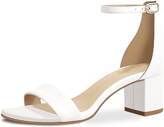 PIZZ ANNU Women's Sandals with Heel, Comfortable Sandals, Summer Elegant Summer Shoes, Classic Block Heel Shoes