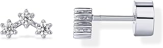 PAVOI 14K Gold Plated Dainty Flat Back Earrings for Women, Piercing Studs