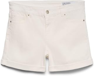 VERO MODA Rolled Hem Denim Shorts with Pockets