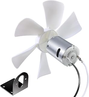 PlusRoc RV Vent Fan Replacement 6 inches, 130 CFM | RV Exhaust Bathroom Ventilation Roof Ceiling Fan 12V D-Shaft Motor White Blades Compatible with Heng's Elixir Jensen