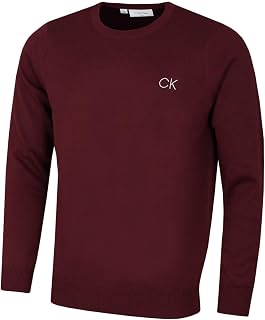 Calvin Klein Mens 2026 Durable Comfort Crew Neck Tour Golf Sweater