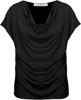 Van Der Rich ® - Women's Cowl Neck Blouse T-Shirt