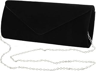 Clutch Purses Evening Bag for Women Party Prom Black-Tie Events Velvet Handbag Shoulder Cross Body Bag With Detachable Chain