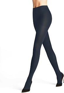 FALKE Women's Family Tights Breathable Sustainable Cotton Opaque Wide Comfort Waistband Flat Seam For Pressure-Free Toes Plain Elegant 1 Pair