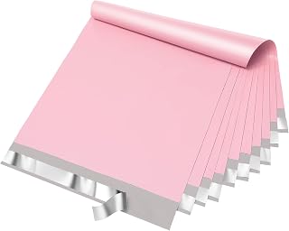 Fuxury Poly Mailers 14.5x19 Inch 50pc Shipping Bags for Small Business Pink | Mailing Envelopes for Clothing,Self Seal Shipping Envelopes Waterproof Poly bags Durable Packaging Bags