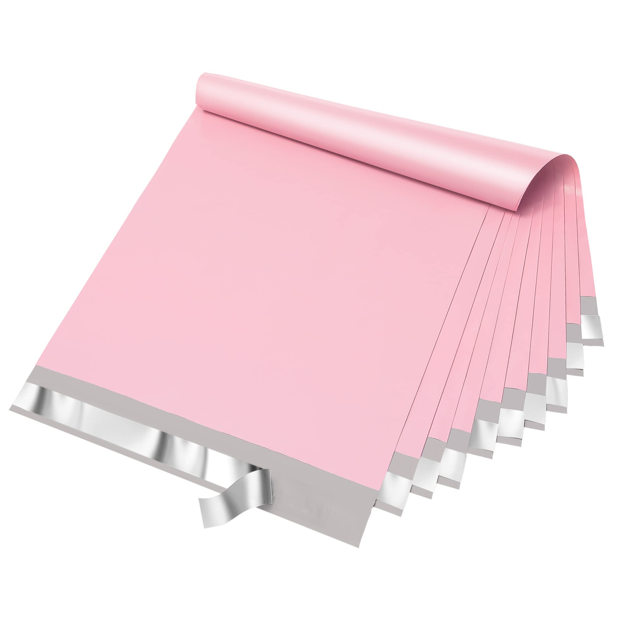 Fuxury Poly Mailers 14.5x19 Inch 50pc Shipping Bags for Small Business Pink | Ma