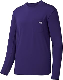BASSDASH Men’s UPF 50+ Performance Long Sleeve T-Shirt UV Sun Protection Fishing Hiking Sports Shirts