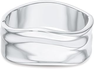 Calvin Klein Braccialetto Rigido da Donna Collezione ELEMENTAL in Acciaio Inossidabile - Disponibile in Argento o Dorato