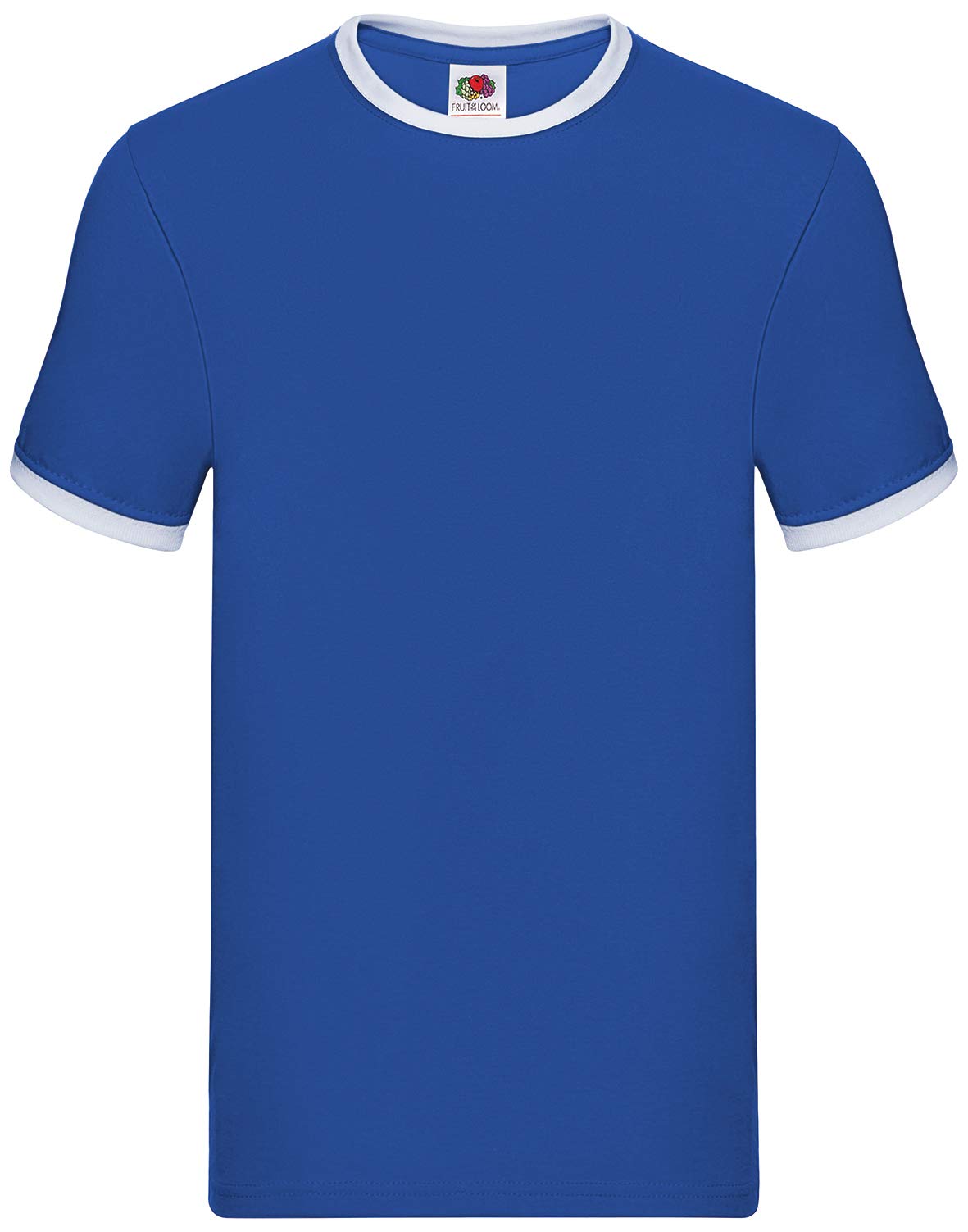 Fruit of the Loom Ringer Premium Men's T-Shirt, Blue, L