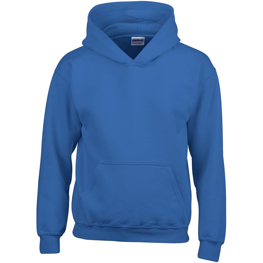 Gildan - Heavy Blend Unisex Boys Girls Hoodie, blue, M