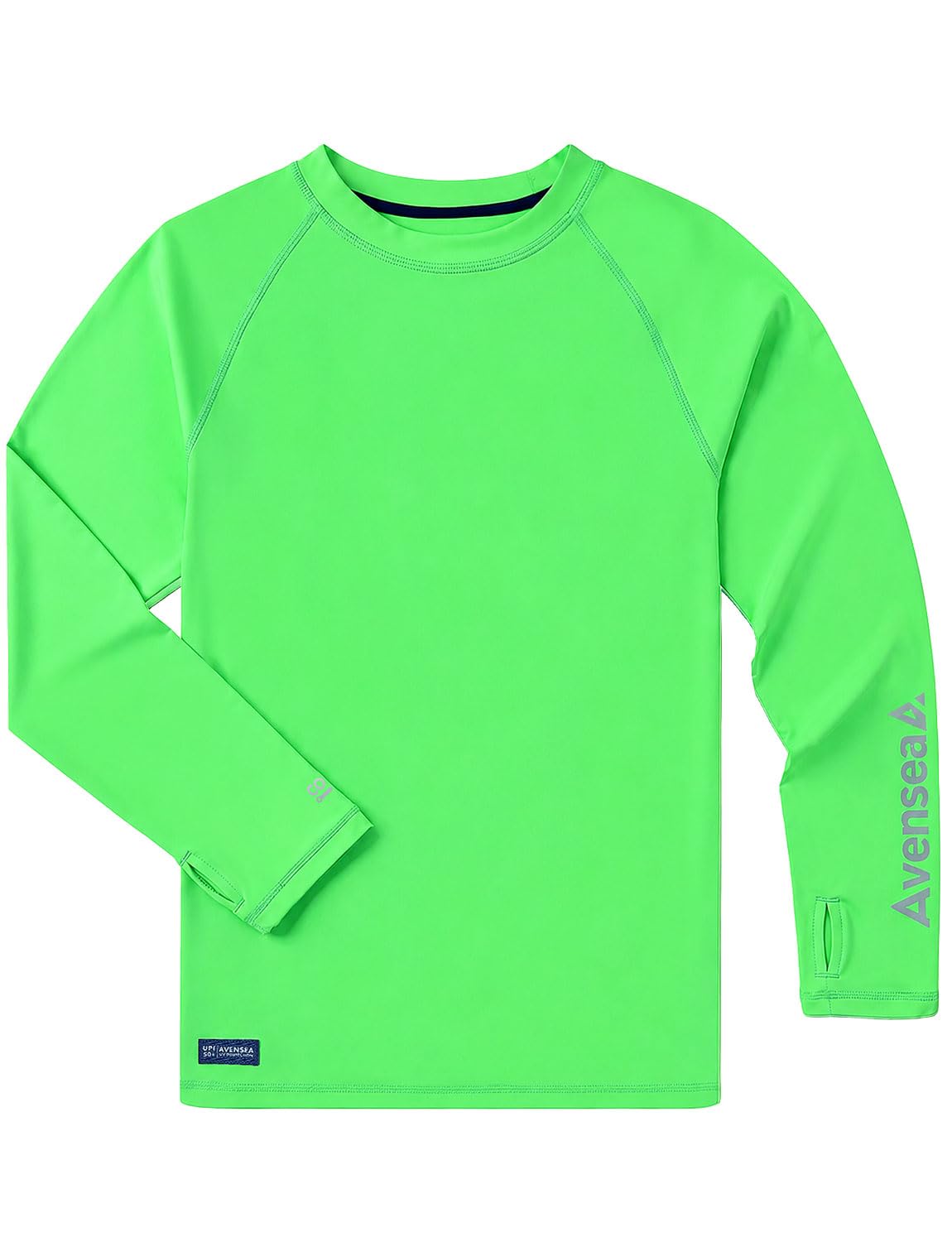 Boys UPF 50+ Rash Guard, Long Sleeve Cooling Swim Shirt for Kids