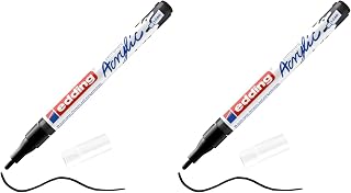 Edding Acrylic Marker E-5300 Fine Black (Pack of 2)