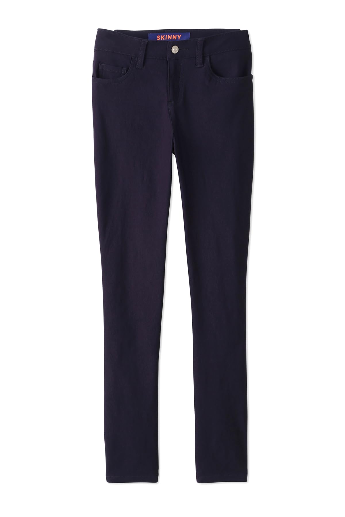 French Toast Super Stretch Skinny Uniform Pants With Pockets, Women's Blue