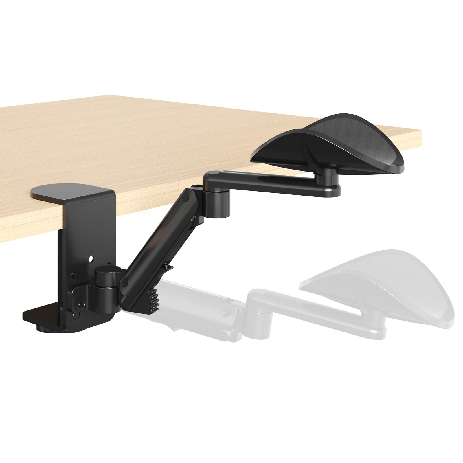 JOY worker Clamp-on Adjustable Arm Rest, 360° Rotating Elbow Rest for Desk | 6-L