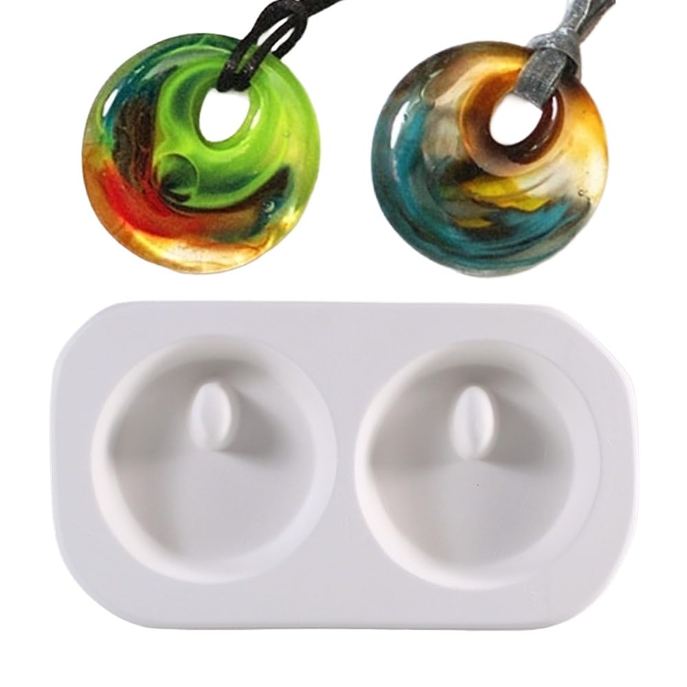 5.5"X 3.25" Deep 1" Cast-A-Cab Two Circles Mold Glass Fusing, Finish: 2" Dia.