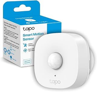 Tapo T100 Smart Motion Sensor 120° 23 ft Hub Alerts Required | For hallway and entrance, lights up passing lights, instant alerts, smart automations, energy savings