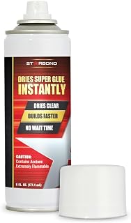Starbond CA Glue Accelerator Spray - Instantly Dries Cyanoacrylate Super Glue – No Whitening, Controlled Application (6 Ounce)