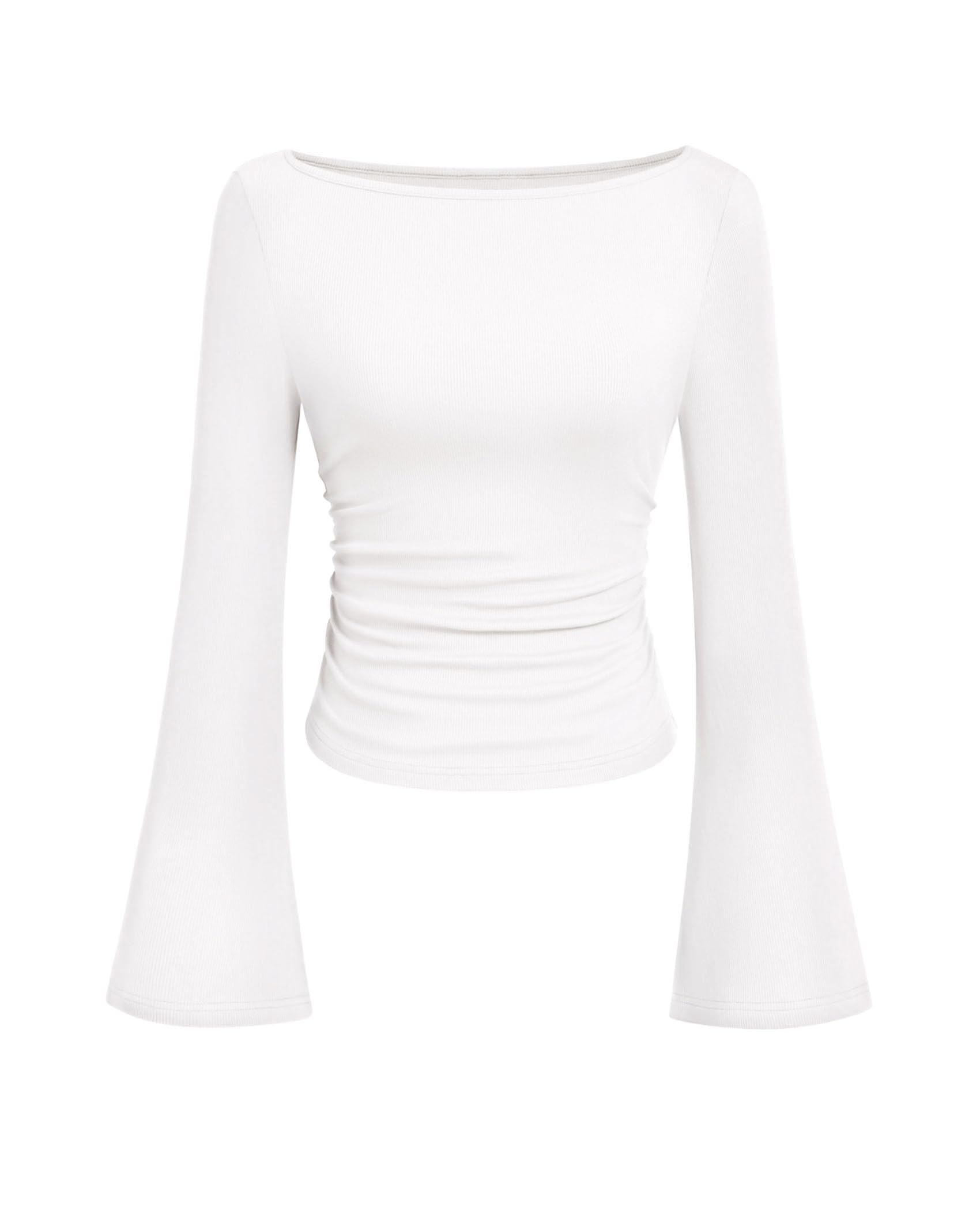 PRETTYGARDEN Women's Long Sleeve Shirts 2025 Autumn Crop Go Out Top Casual Boat 
