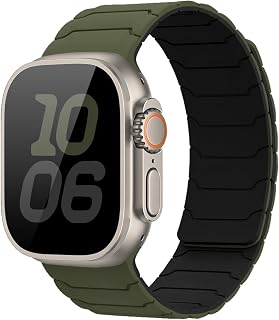 Silicone Magnetic Band Compatible with Apple Watch Band 49mm 46mm 45mm 44mm 42mm 41mm 40mm 38mm for Series 11 10 9 8 7 6 5 4 3 SE Ultra Soft Sport Band for Men and Women
