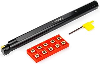 OSCARBIDE 1"x12" Indexable Boring Bar S16T-SCLCR3 Right-Hand 10 Inserts | CCMT09T304/CCMT32.51 Carbide Inserts | For Internal Boring | Rigid Steel Shank | Smooth & Precise | Long-Lasting Tool Life