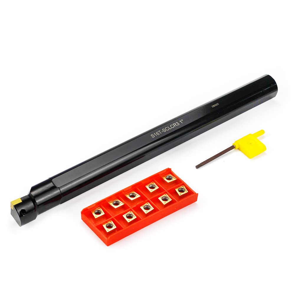 OSCARBIDE 1"x12" Indexable Boring Bar S16T-SCLCR3 Right-Hand 10 Inserts | CCMT09