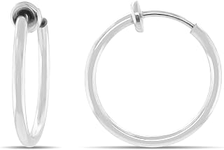 Clip On Spring Hoop Earrings for Non-Pierced Ears