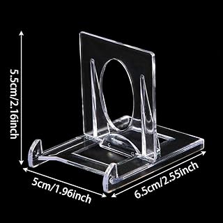 2 Pcs Acrylic Photo Album Display Stand Plate Decorative Stand Multi-Function 6.5 x 5.5 x 5 cm