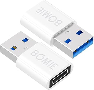 BOMIE USB to USB C Adapter 2 Pack 3A Fast Charging for Phone 18/17 Pro Max