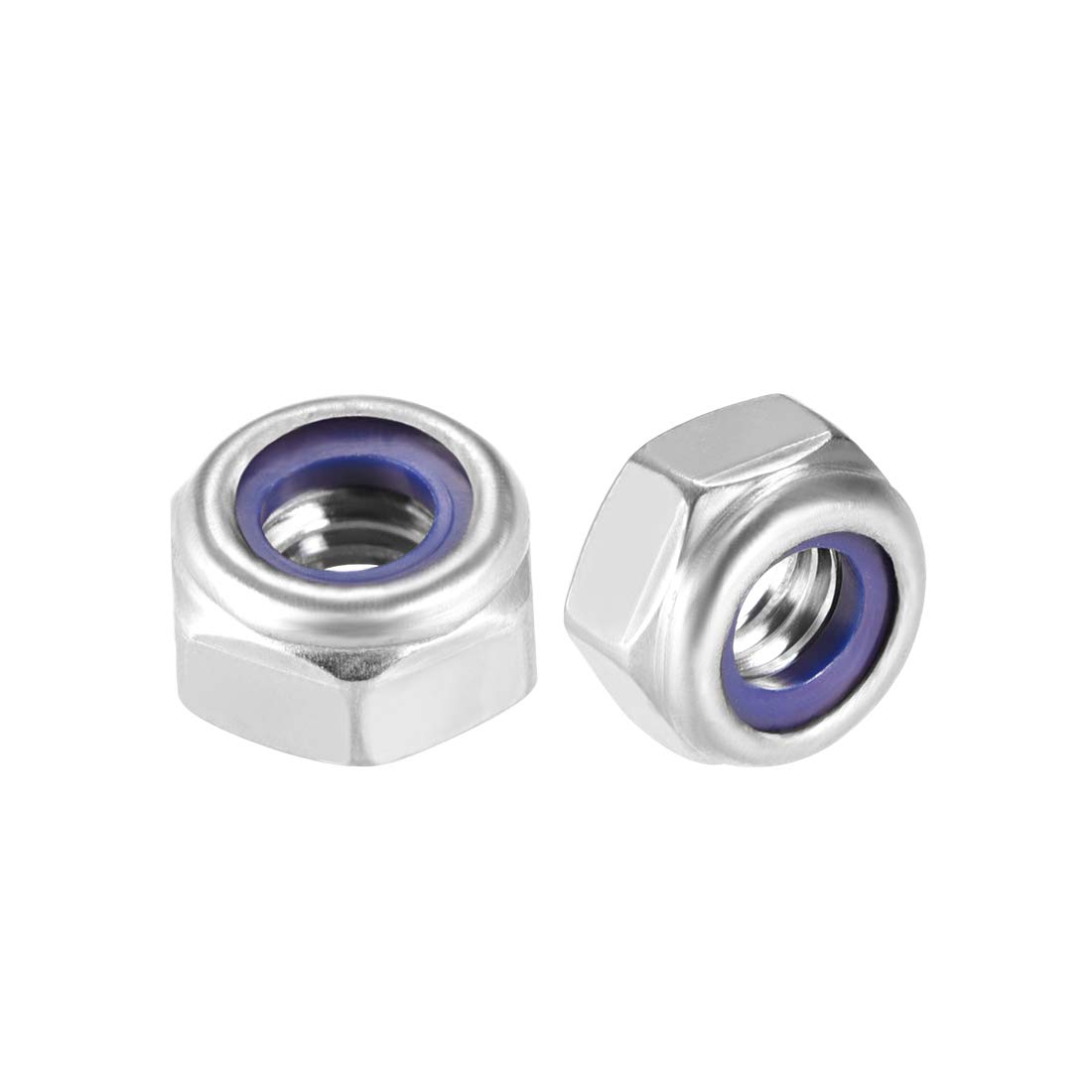 Hex Lock Nuts - M6 x 1mm 316 Stainless Steel Nylon Insert Self Lock Nuts for Fas
